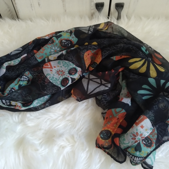Sugar Skull Scarf - Picture 2 of 2